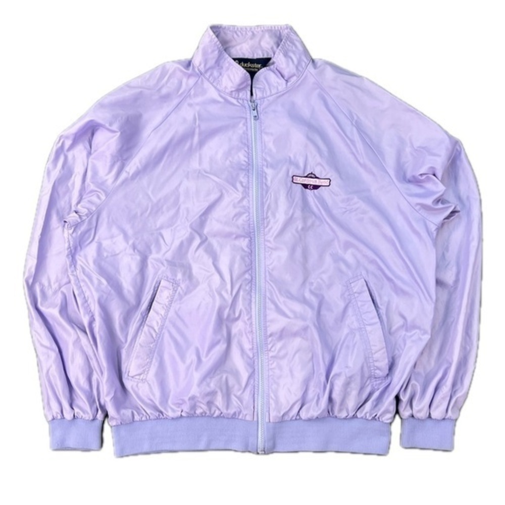 1980s Vintage Pastel Purple Zip Up Jacket